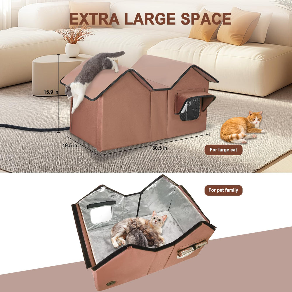 VILRAK elevated-base keeps paws dry and warm above ground moisture.