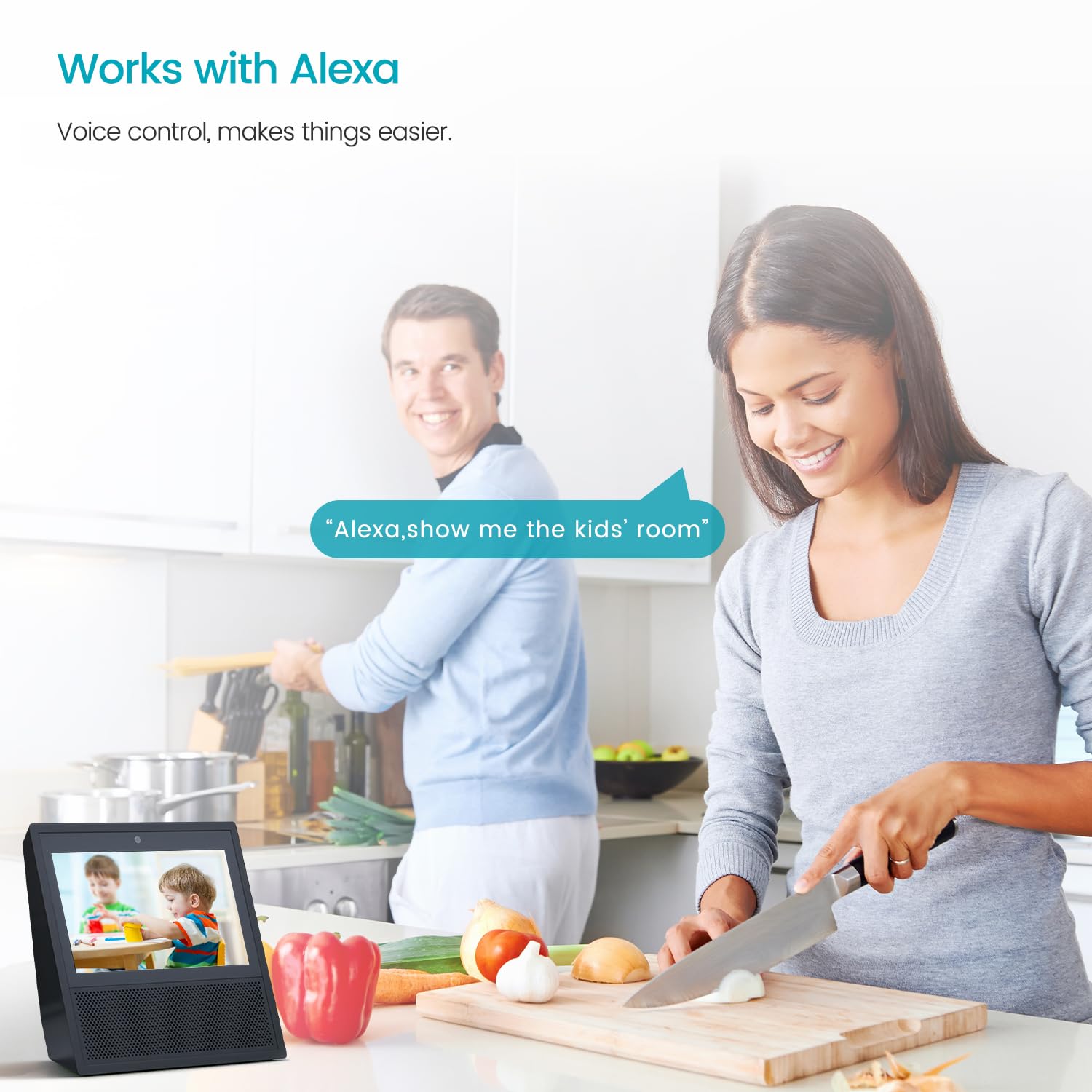 VIMTAG Alexa compatibility for voice-controlled viewing and automation.