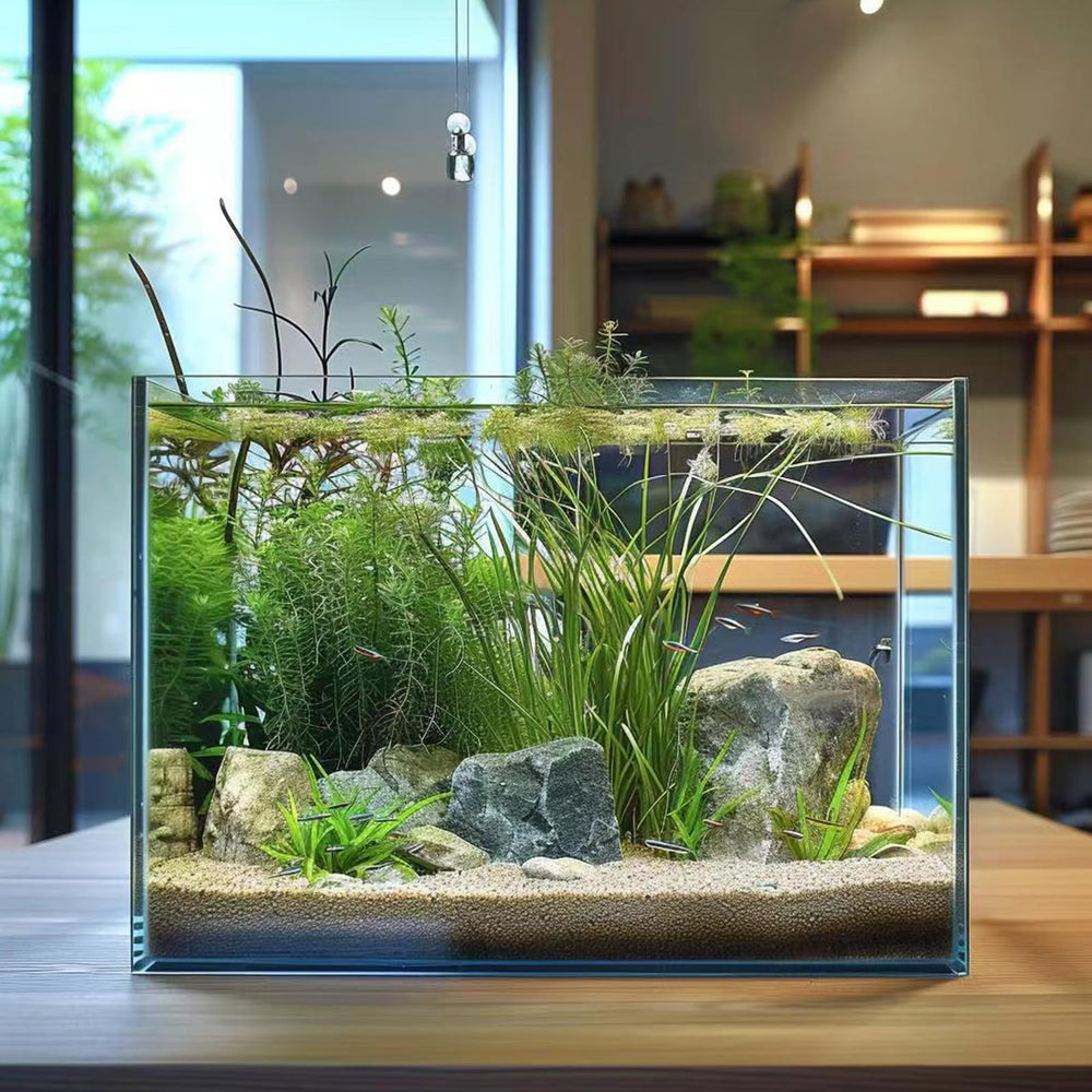 Vimvins betta-goldfish-snails-shrimp-friendly tank accommodates varied aquatic life.
