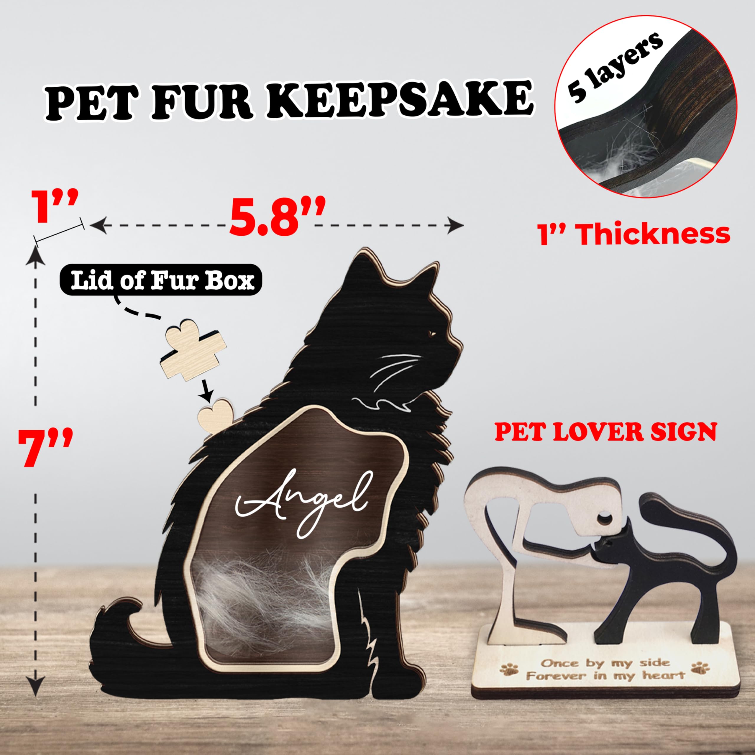 VINARTSVN pet fur keepsake kit packaging highlights gift-ready contents