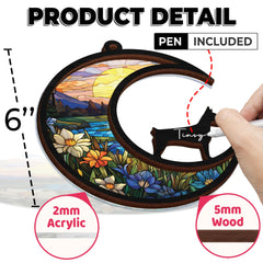 Vinatimes eco-friendly wood and acrylic suncatcher for enduring pet remembrance