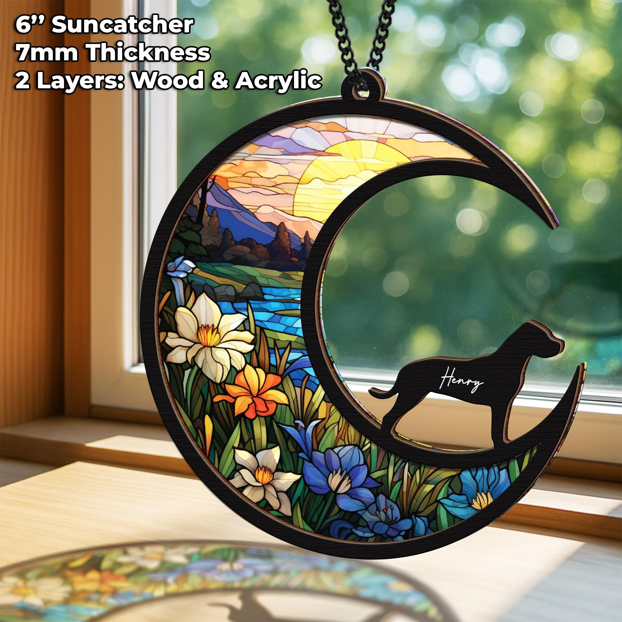 Vinatimes memorial suncatcher chain hanging; adjustable chain for versatile display