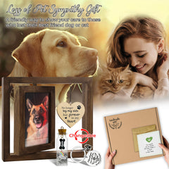 Vinatimes rotating frame double-sided rotation showcases two vertical photos for joyful moments.
