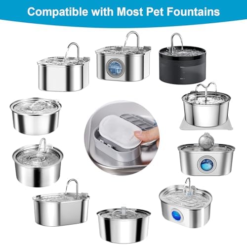 VinDox filtros 16-pack para fuente de perros en acero inoxidable con diseño duradero