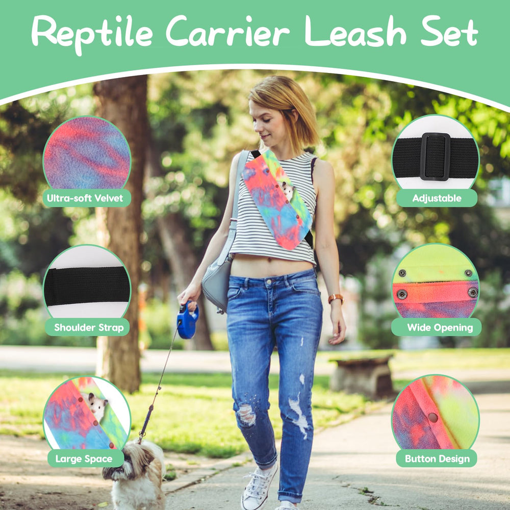 VINGVO Bearded Dragon Outdoor Travel setup for easy outings.