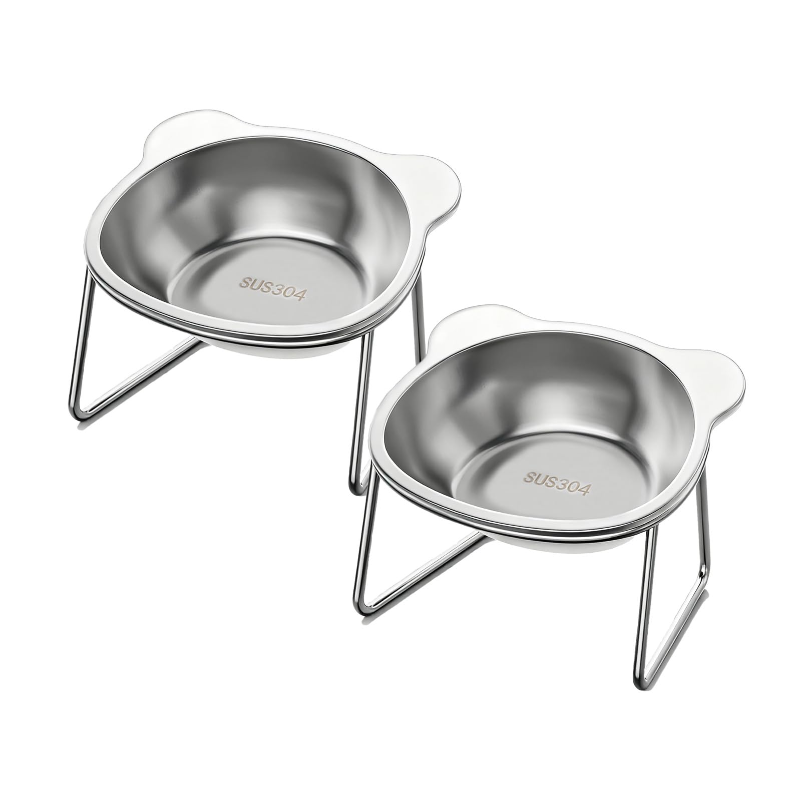 Vinqki elevated bowls tilt-angle for comfortable meals and reduced neck strain.