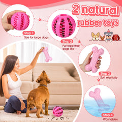 Vinsot dog-treat-ball-rubber encourages chewing and interactive rewards