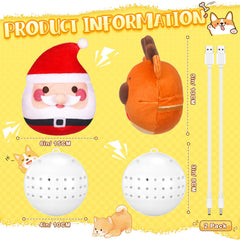 Vinsot Moose plush cover on a dog ball for interactive holiday fun
