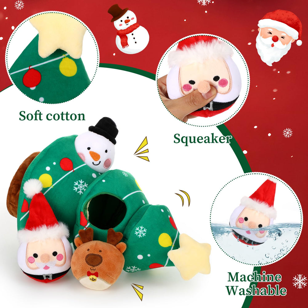Vinsot Snowman plush dog toy designed for safe, engaging fun.
