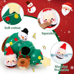 Vinsot Snowman plush dog toy designed for safe, engaging fun.