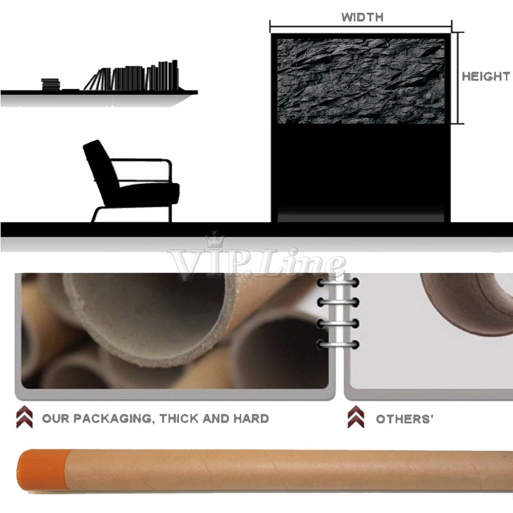 VIP LINE 3D black stone texture background delivers fade-resistant PVC durability.