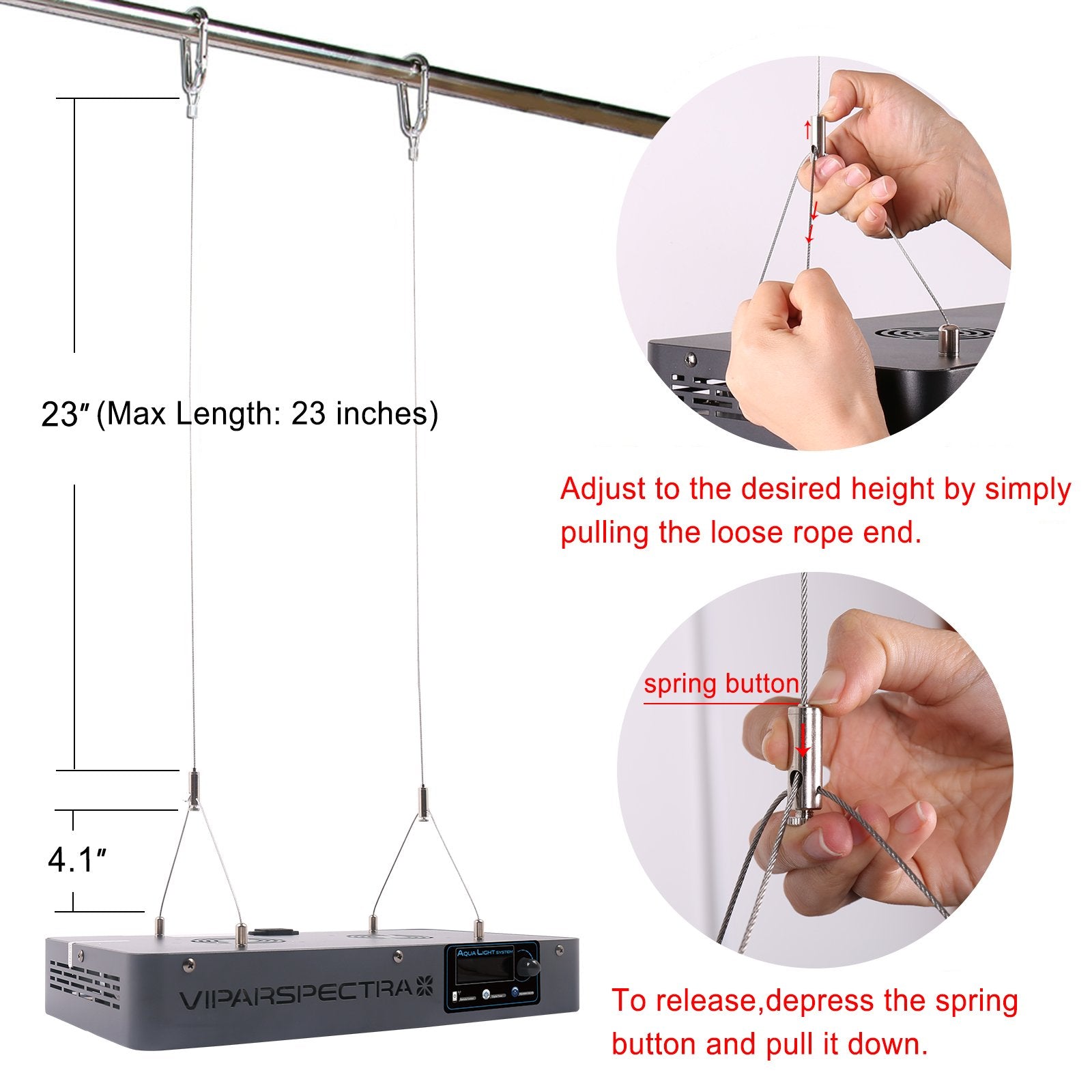 VIPARSPECTRA 165W timer feature for auto on/off