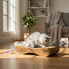 Viraagyiyou cat scratcher board edges are smooth to protect curious paws