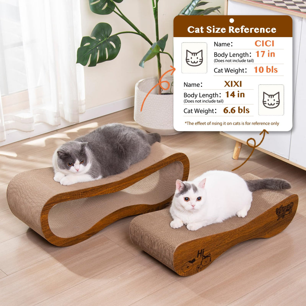 VIRAAGYIYOU cat scratcher curved design doubles as a comfy bed