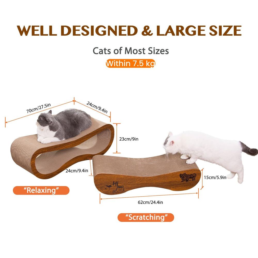 VIRAAGYIYOU cat scratcher hollow inner-layer removable offers hiding spot and interactive play