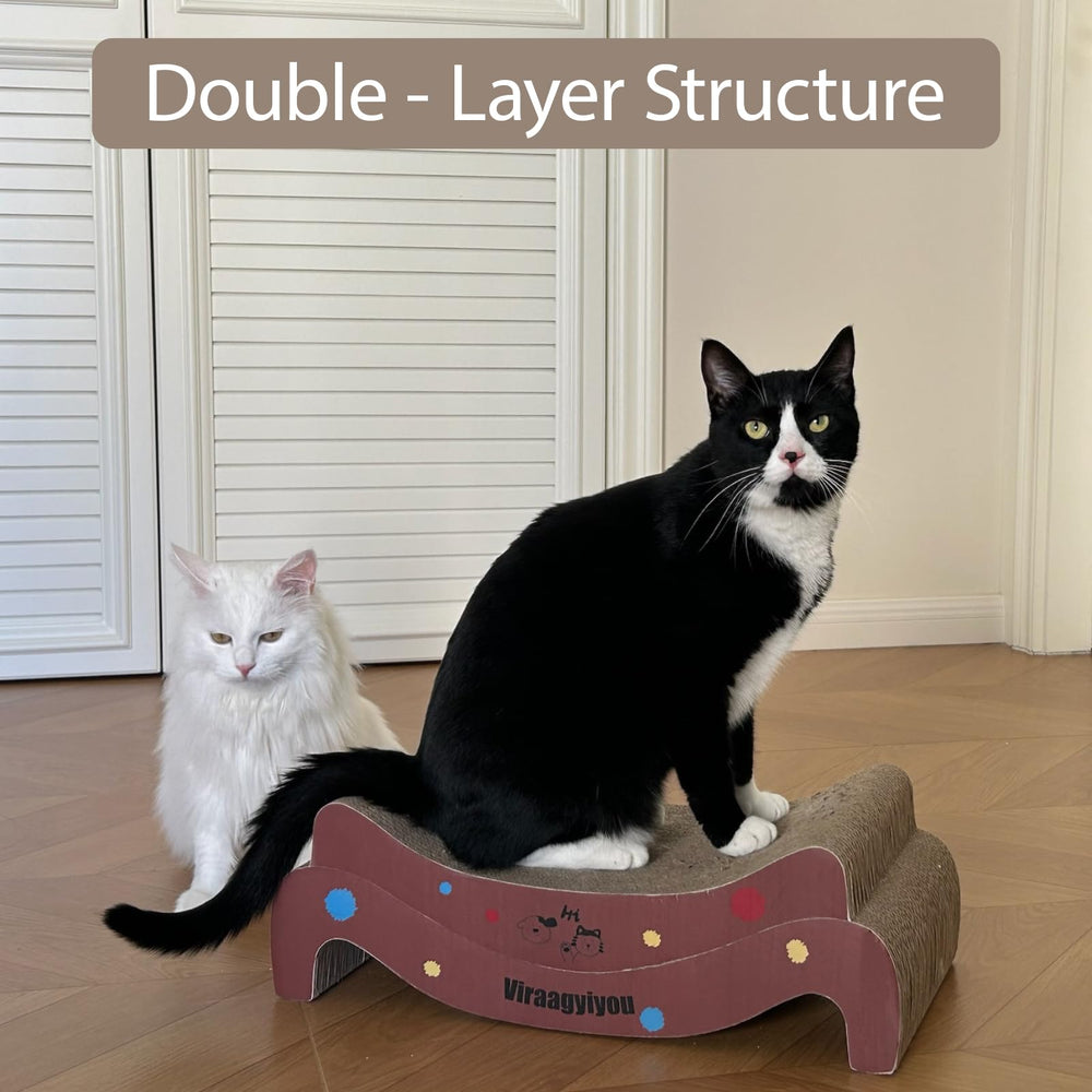 Viraagyiyou cat-scratcher placement-options: easy to place anywhere with reliable non-slip stability