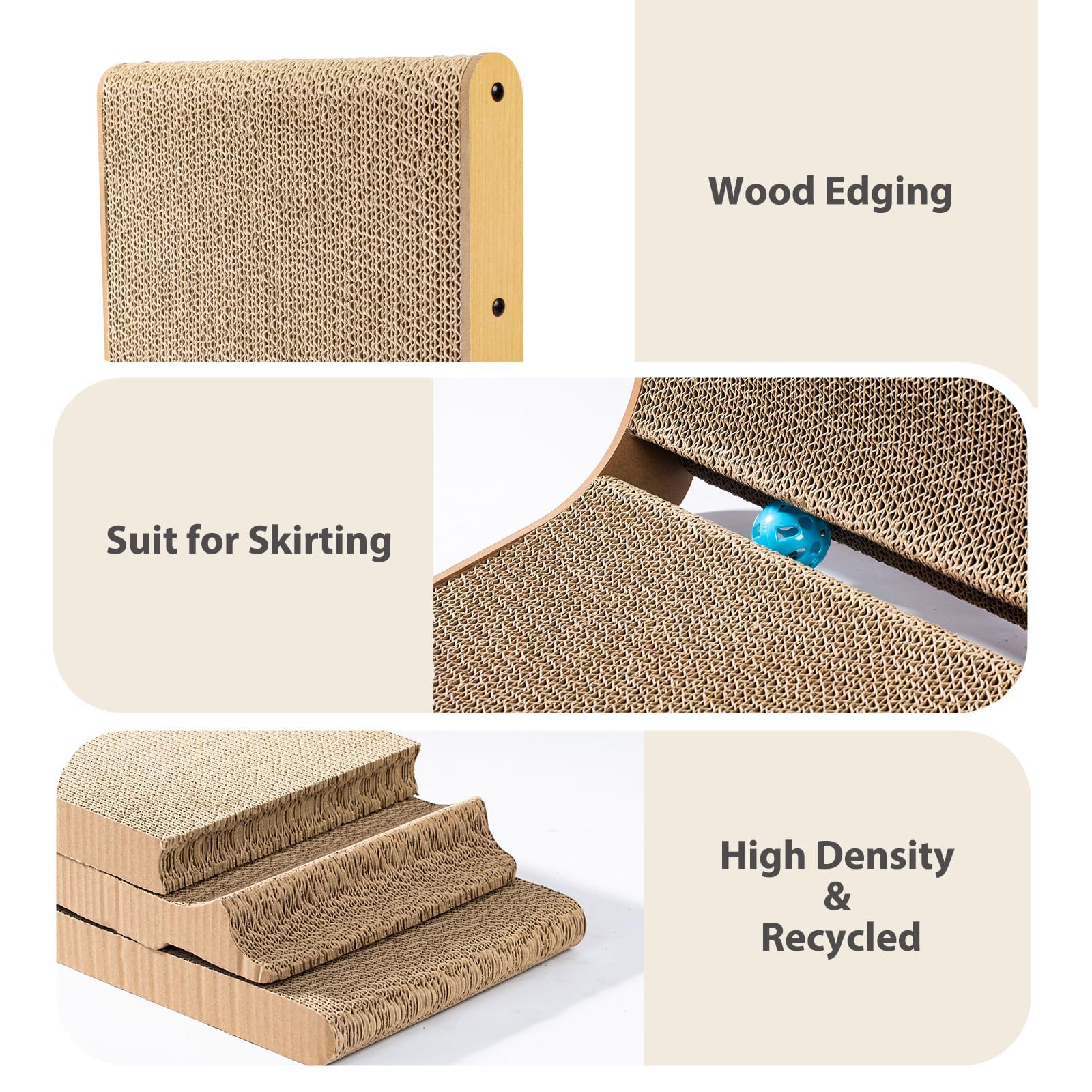 VIRAAGYIYOU scratcher post shows three placement options for flexible use