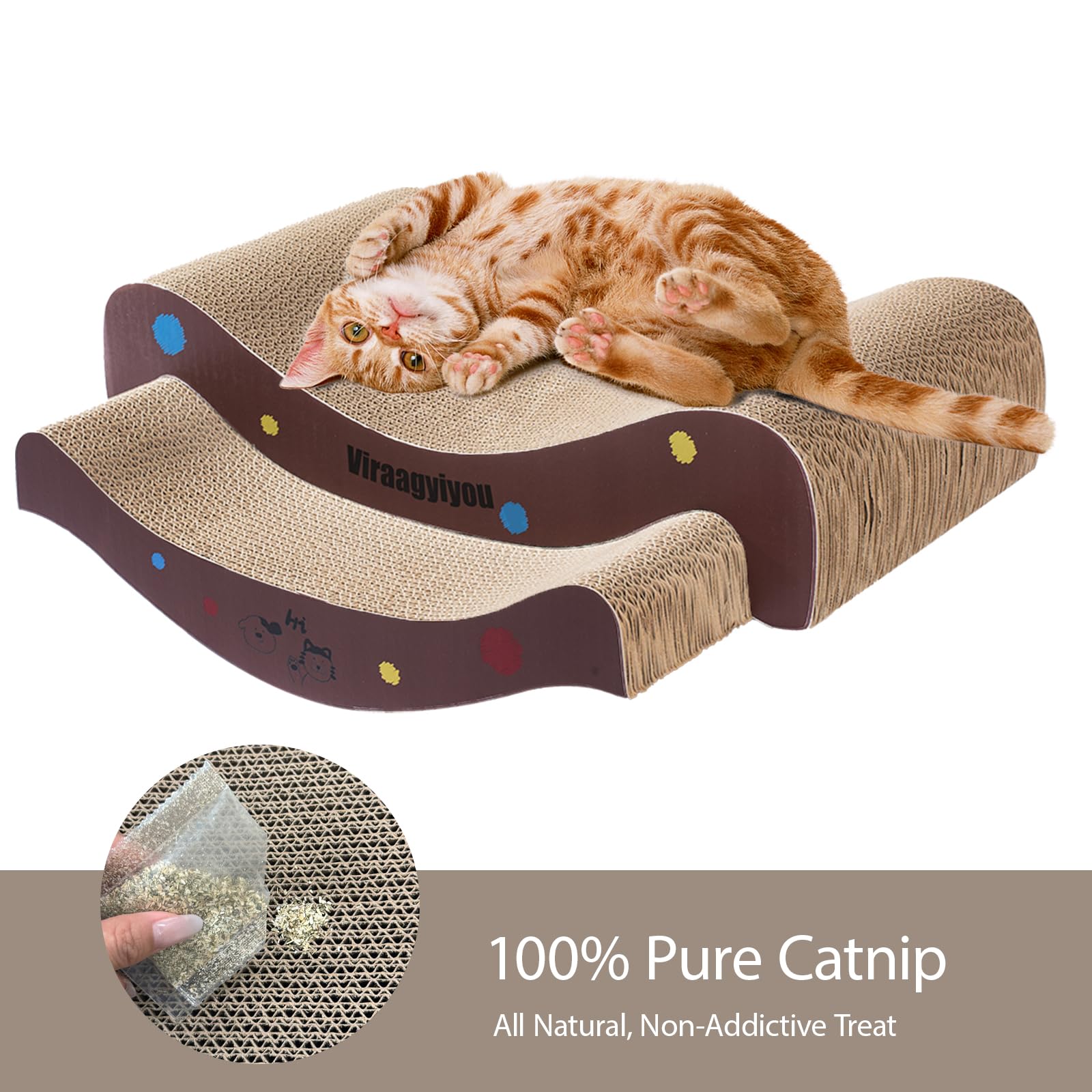 Viraagyiyou cat-scratcher small-compact: ideal compact size fits desks, corners, and cozy spots