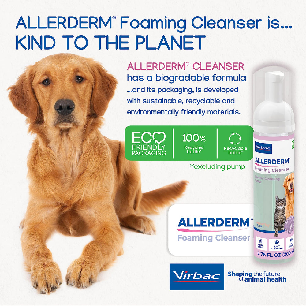 Virbac Allerderm fur cleanse easy-application for rinse-free grooming