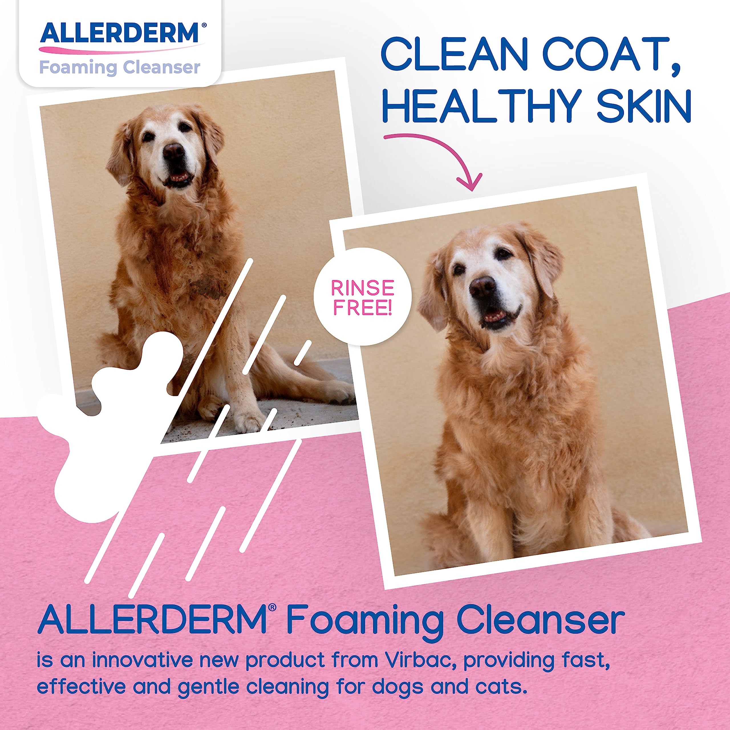 Virbac Allerderm pet cleanse on the go highlights portable wash solution