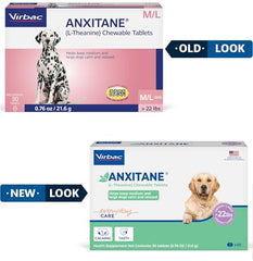 Virbac ANXITANE chewable tablets closeup highlights tasty palatable form.