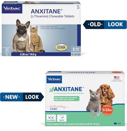 Virbac Anxitane tablets half-tablet dosing for small dogs and cats
