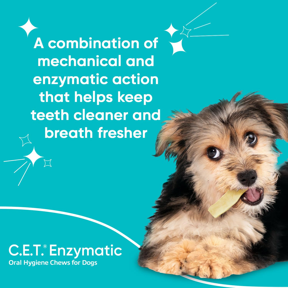 Virbac C.E.T. breath-freshening chews in use