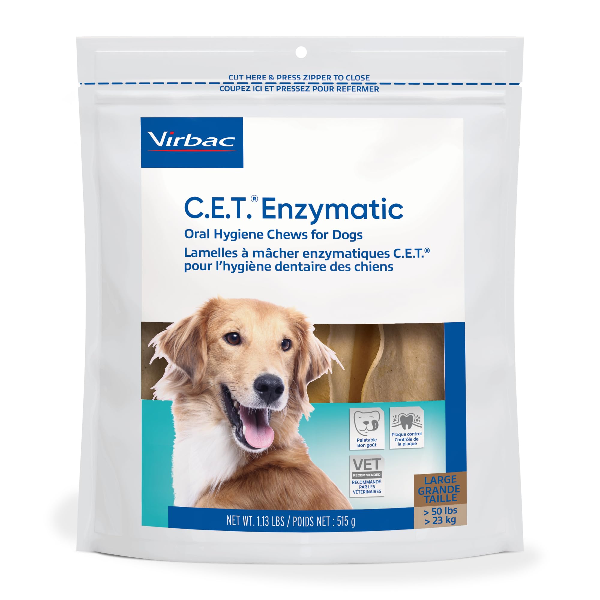 Virbac CET dog breath-fresh chews featured with poultry flavor