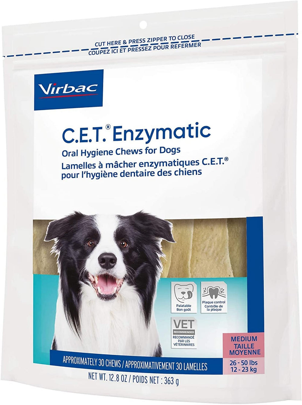 Medium-dog Virbac C.E.T. chews fit into daily oral care routines