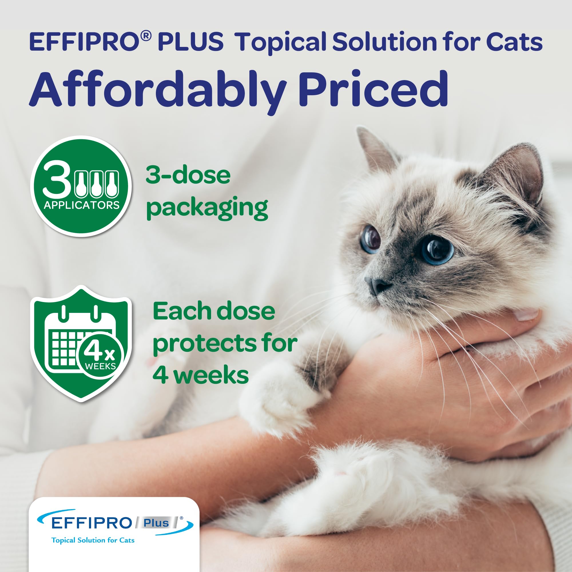 Virbac Effipro Plus cats safety note about dog formulations.