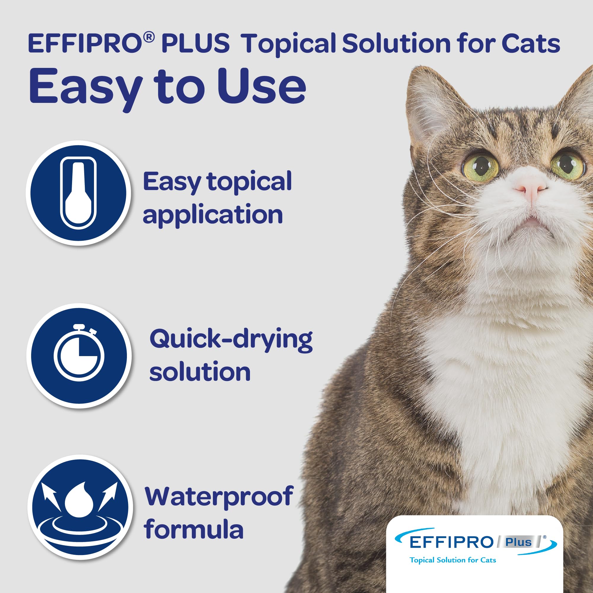 Virbac Effipro Plus cats packaging displays manufacturing date.