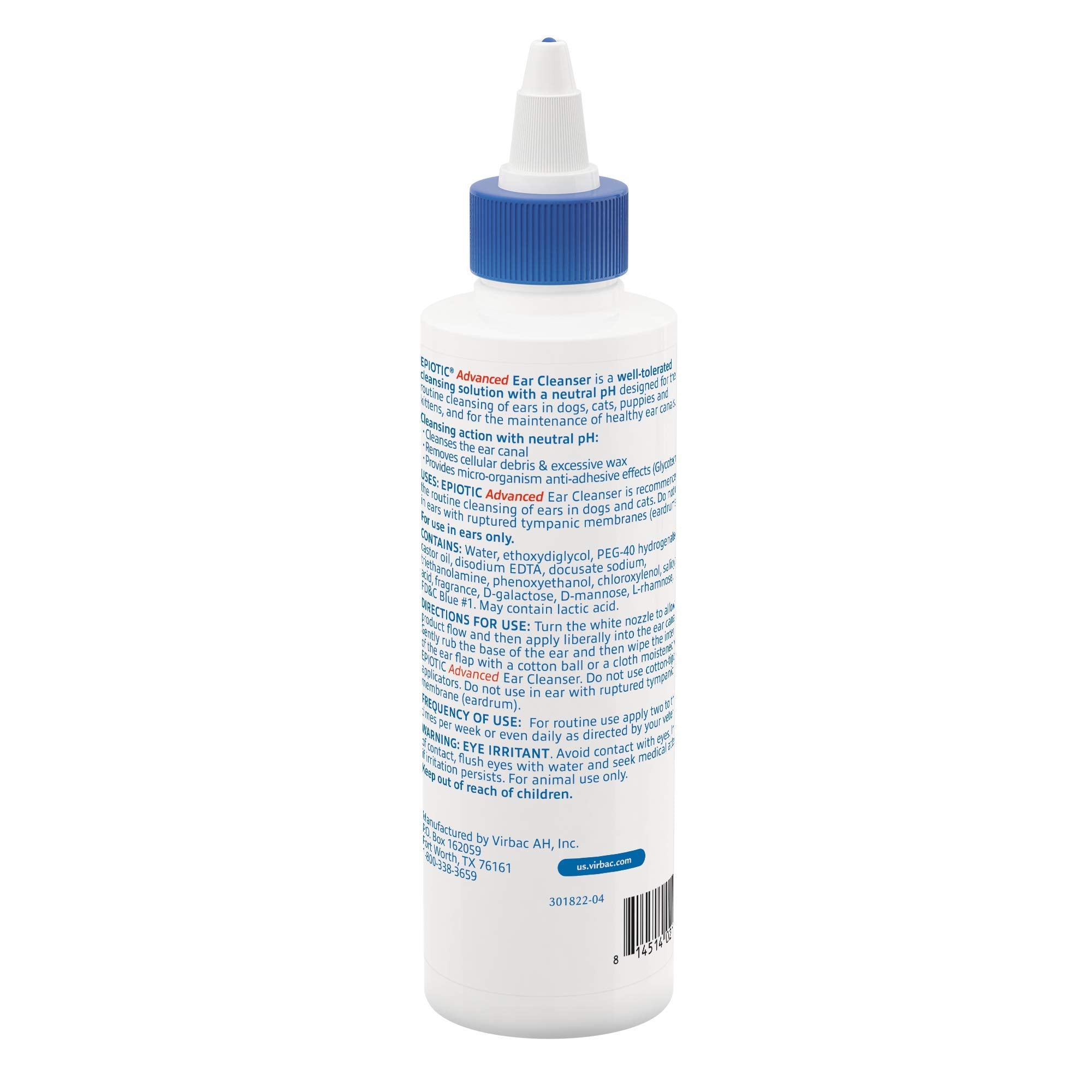 Virbac Epi-Otic Advanced Ear Cleanser application showing easy use on ears.