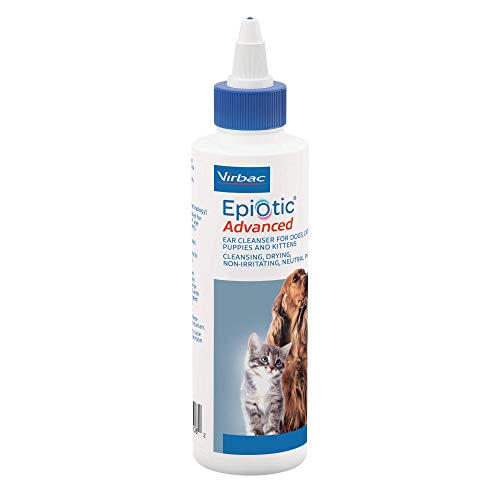 Virbac Epi-Otic Advanced Ear Cleanser in a cat care scenario for ear hygiene.