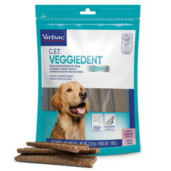 Virbac Veggiedent FR3SH large-dog bottle chews for tartar control and fresh breath