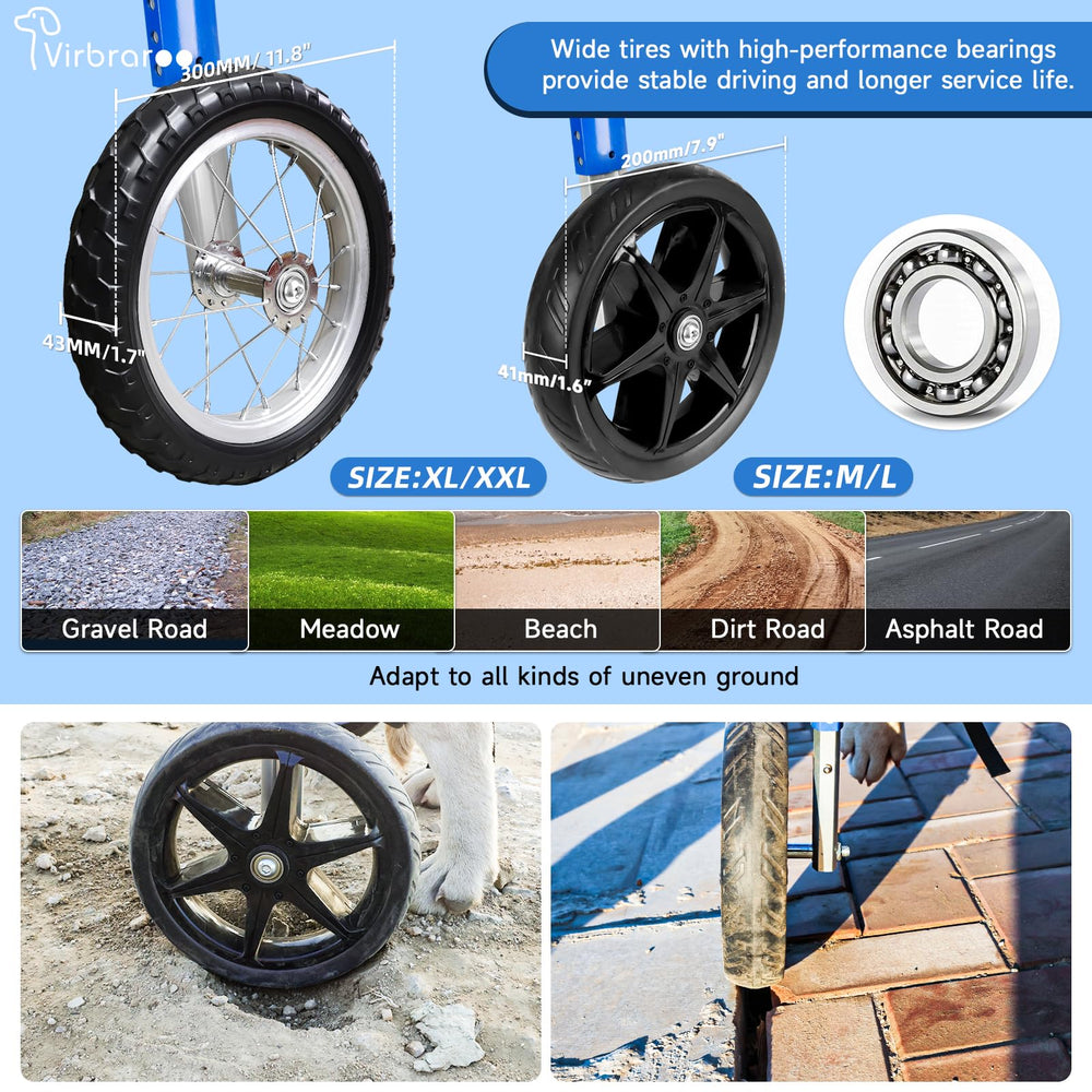 Virbraroo durable bearings provide quiet, smooth operation on all terrains.