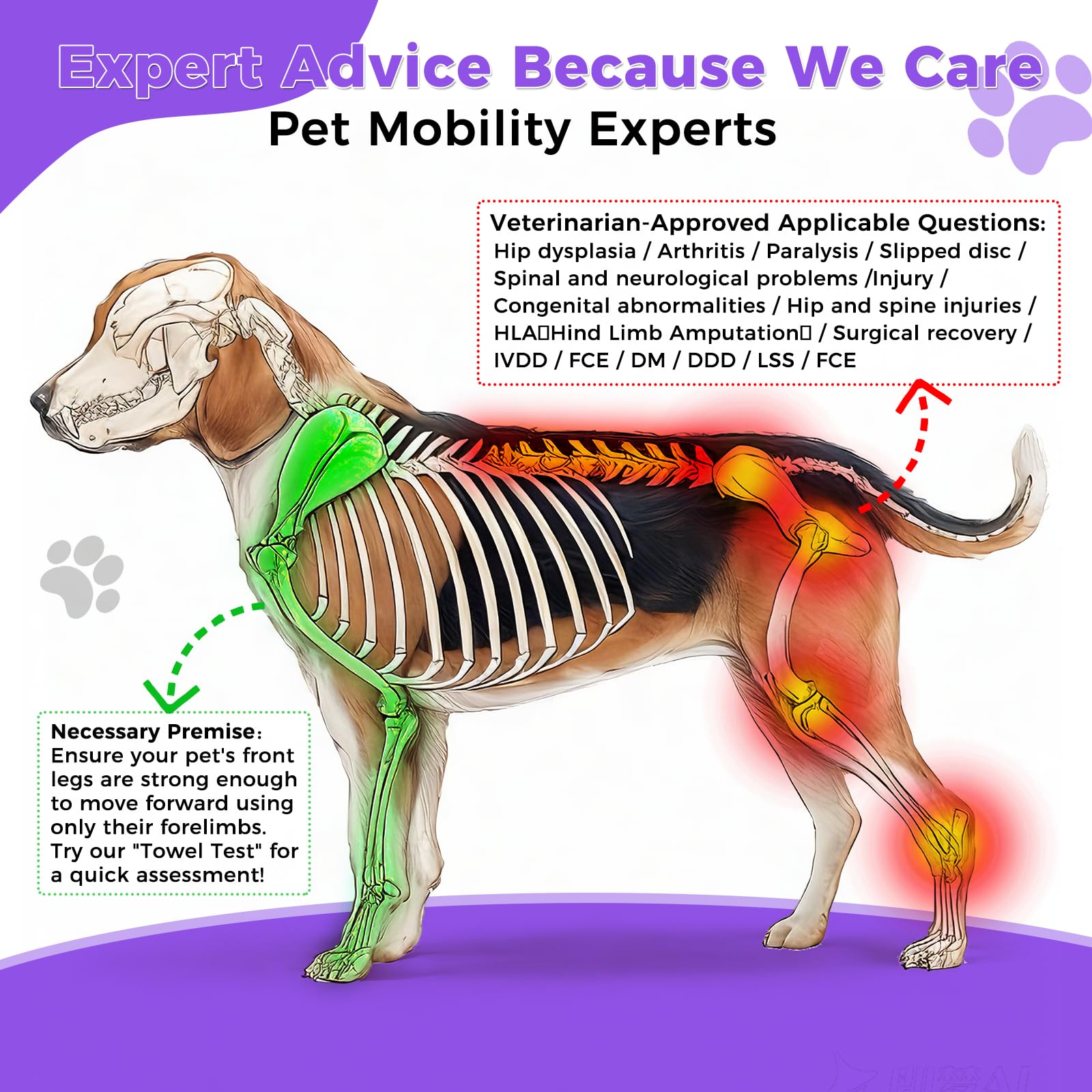Virbraroo adjustable-fit design adapts to your dog’s unique body for personalized support.