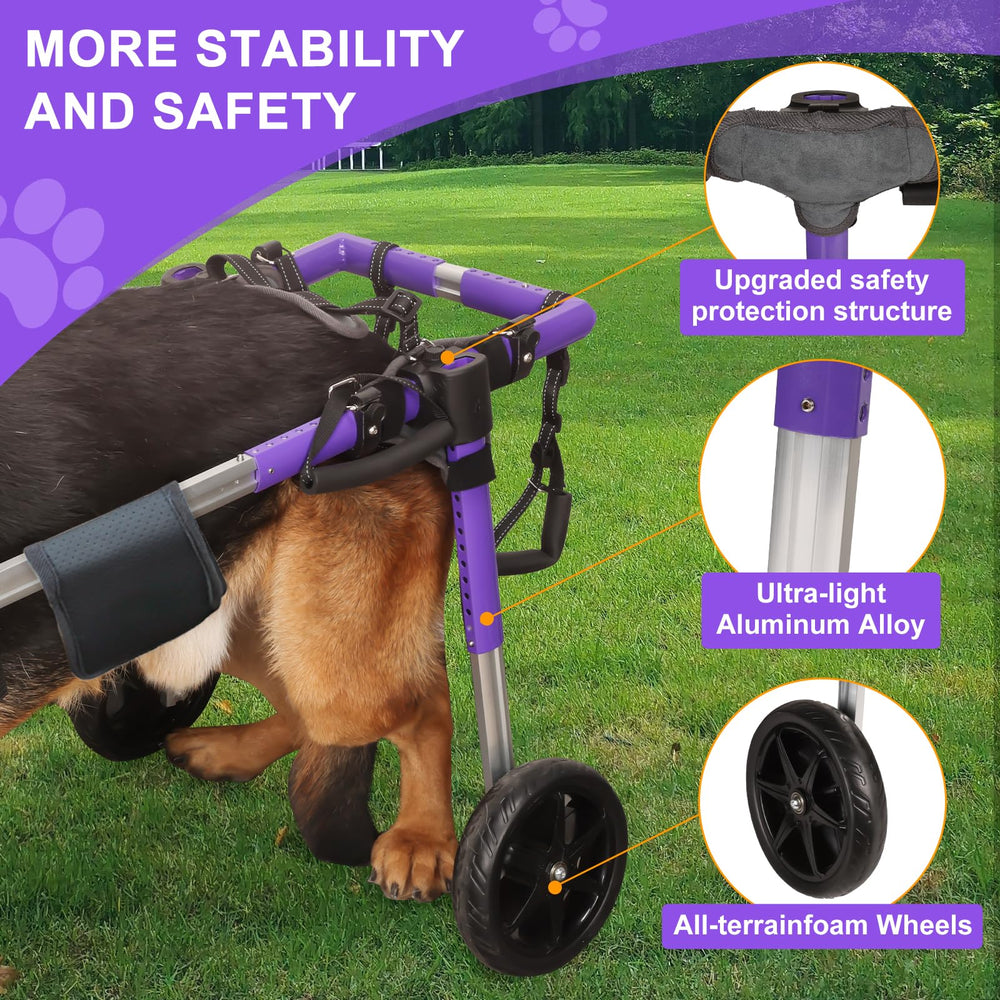 Virbraroo all-terrain wheelchair suits med dogs for outdoor adventures and daily mobility.