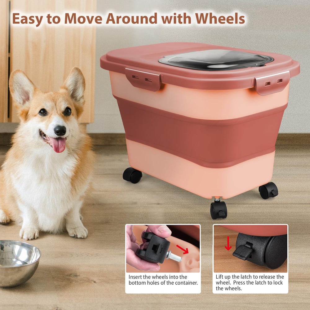 Viretec clear flip-top lid lets you check food level at a glance.