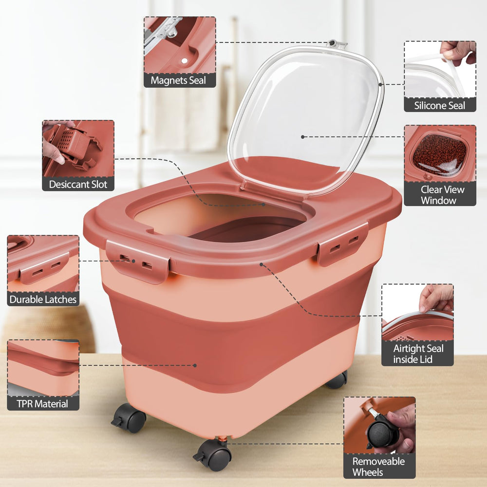 Viretec multipurpose storage for pet food, rice, flour, and more.