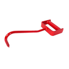 VIRTIONZ 11-inch red hay hook grip detail with contoured handle reduces hand fatigue