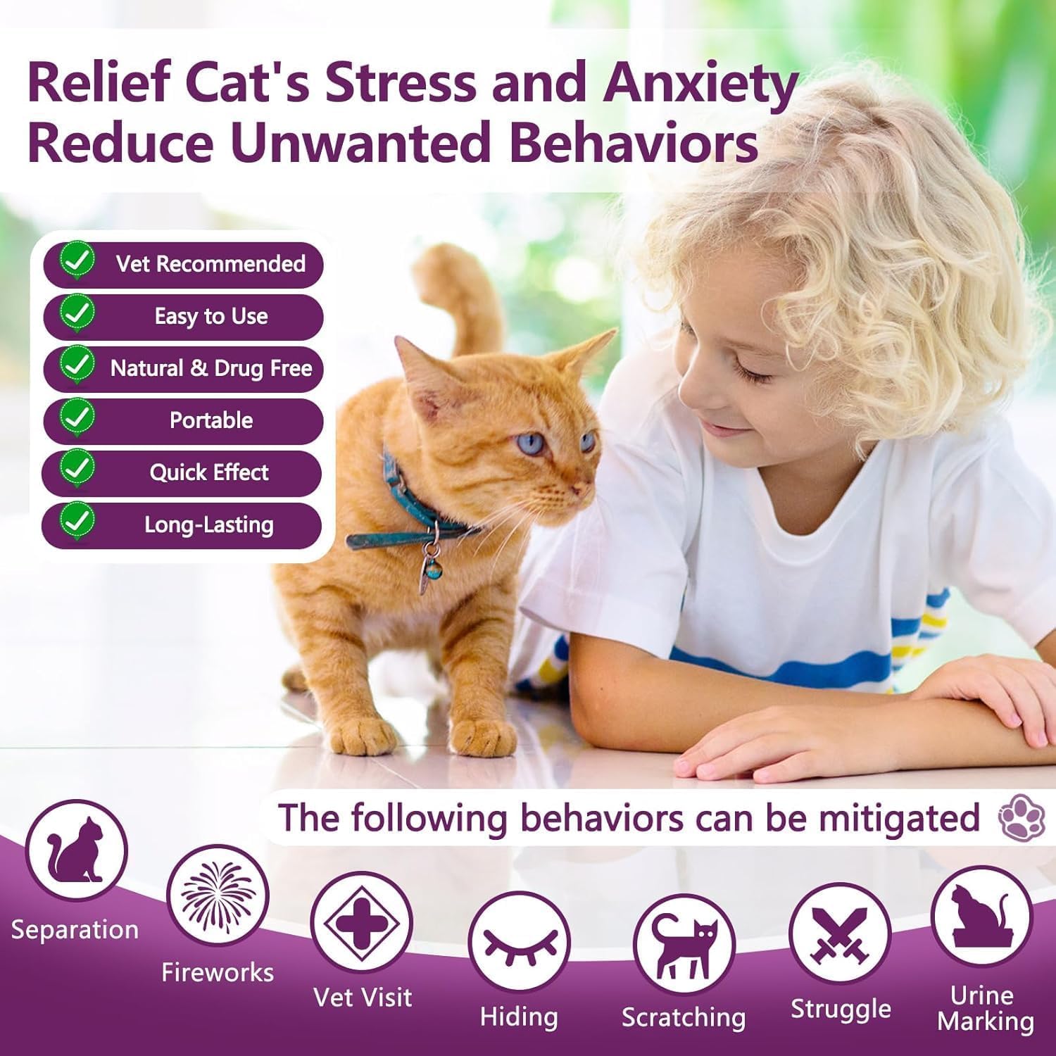 Virtual Crash Cat Calming Spray helps reduce furniture scratching and damage