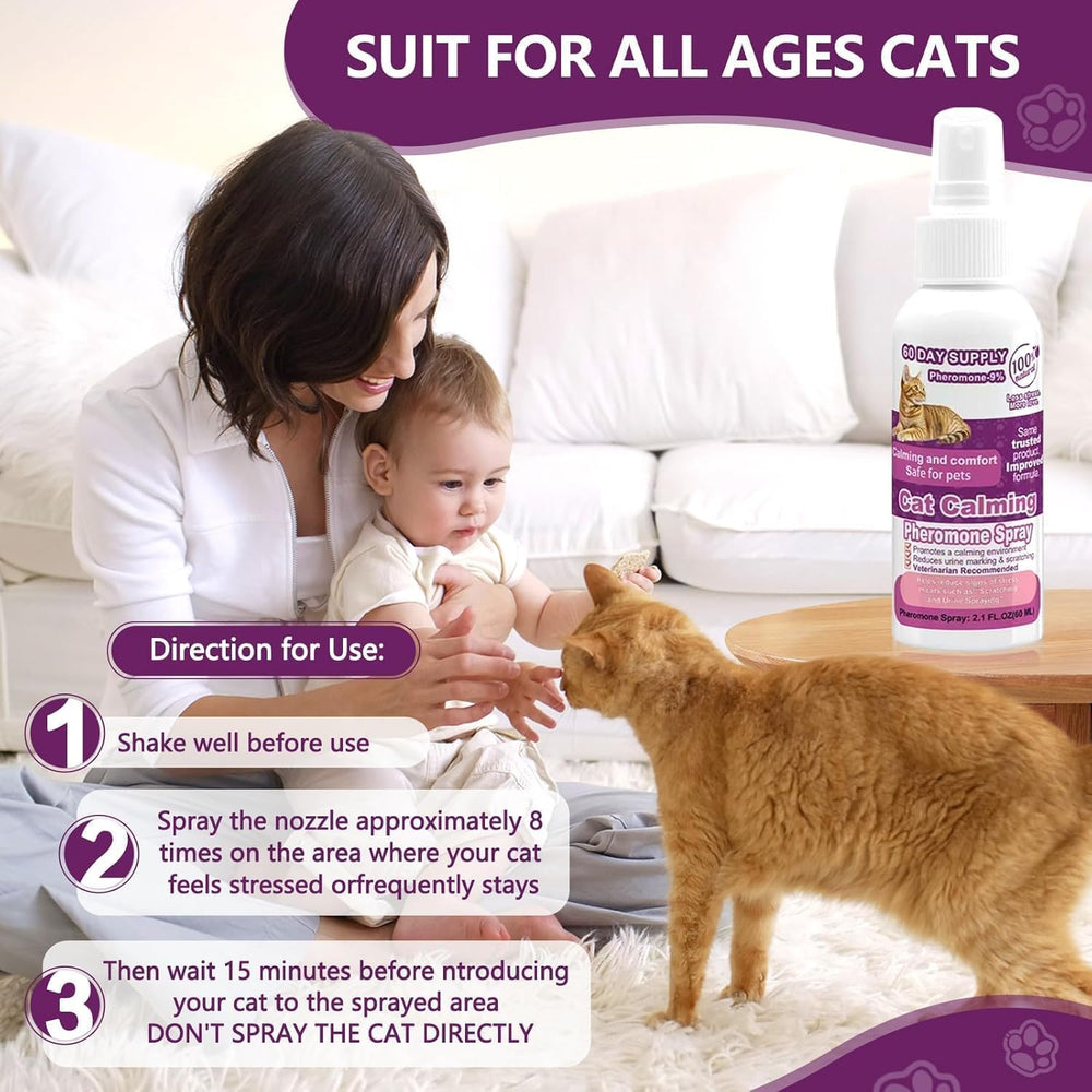 Virtual Crash Cat Calming Spray uses pheromone-like scent for feline reassurance