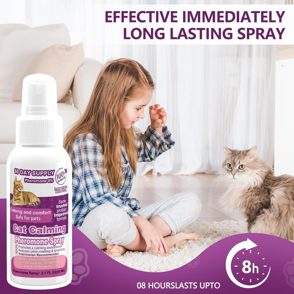 Virtual Crash Cat Calming Spray can be applied to cages or car interiors