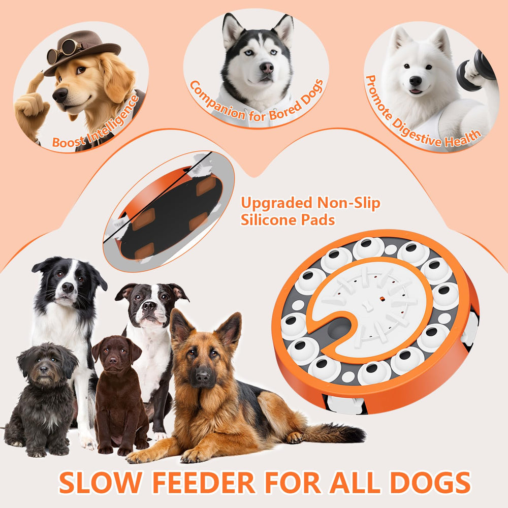 Virtulance dog puzzle toy 12-compartments hide-and-seek treats for mind stimulation.