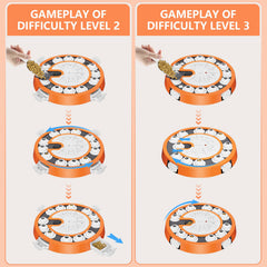 Virtulance dog puzzle toy rotating disc demonstrates interactive problem-solving and sniffing activity.