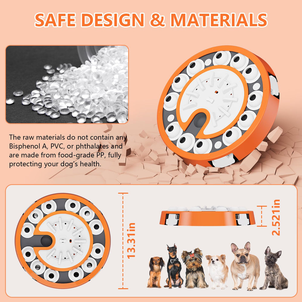 Virtulance dog puzzle toy treat drawers entice nose-and-paw exploration for mental engagement.