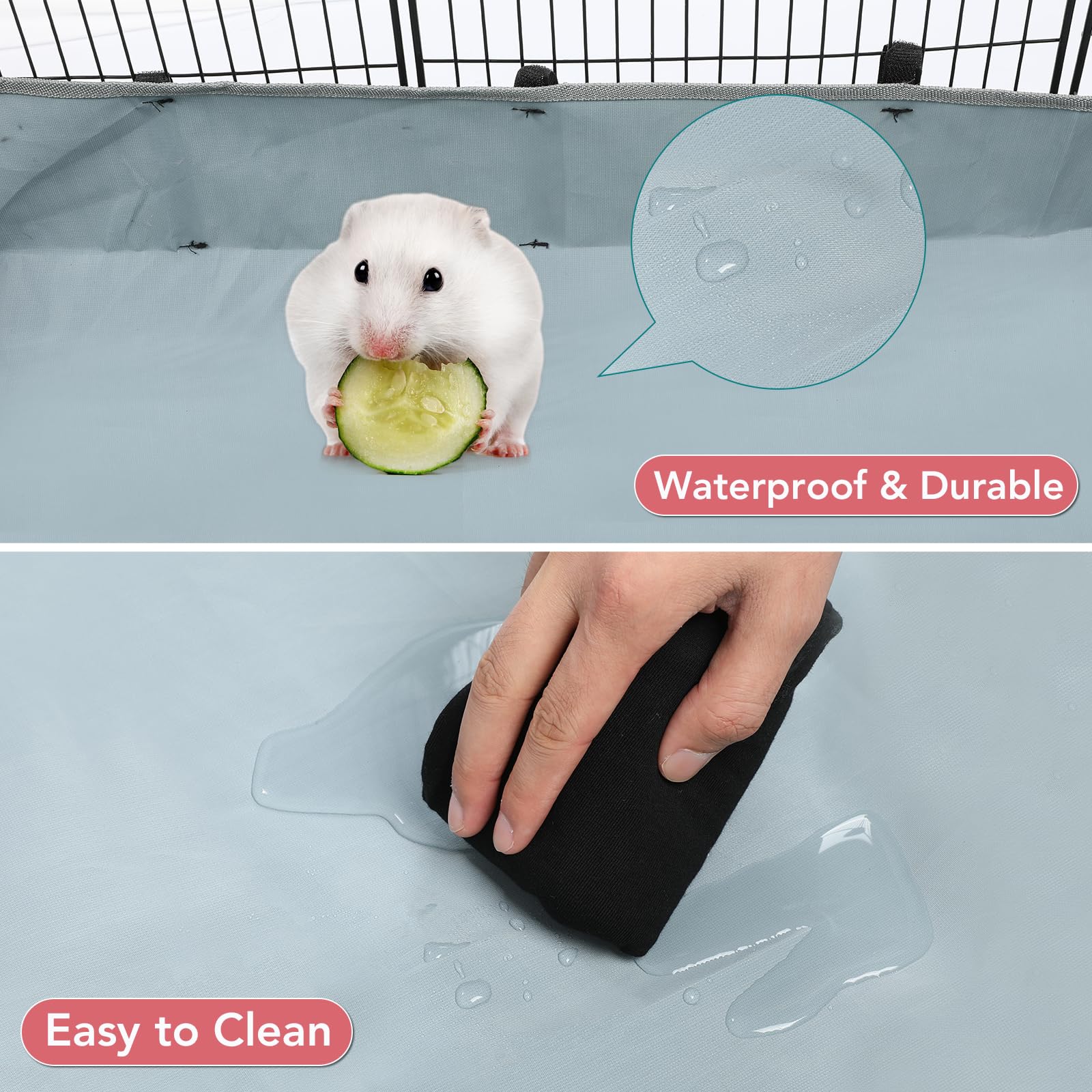 VISCOO 0.5-inch mesh spacing keeps small pets safely contained.