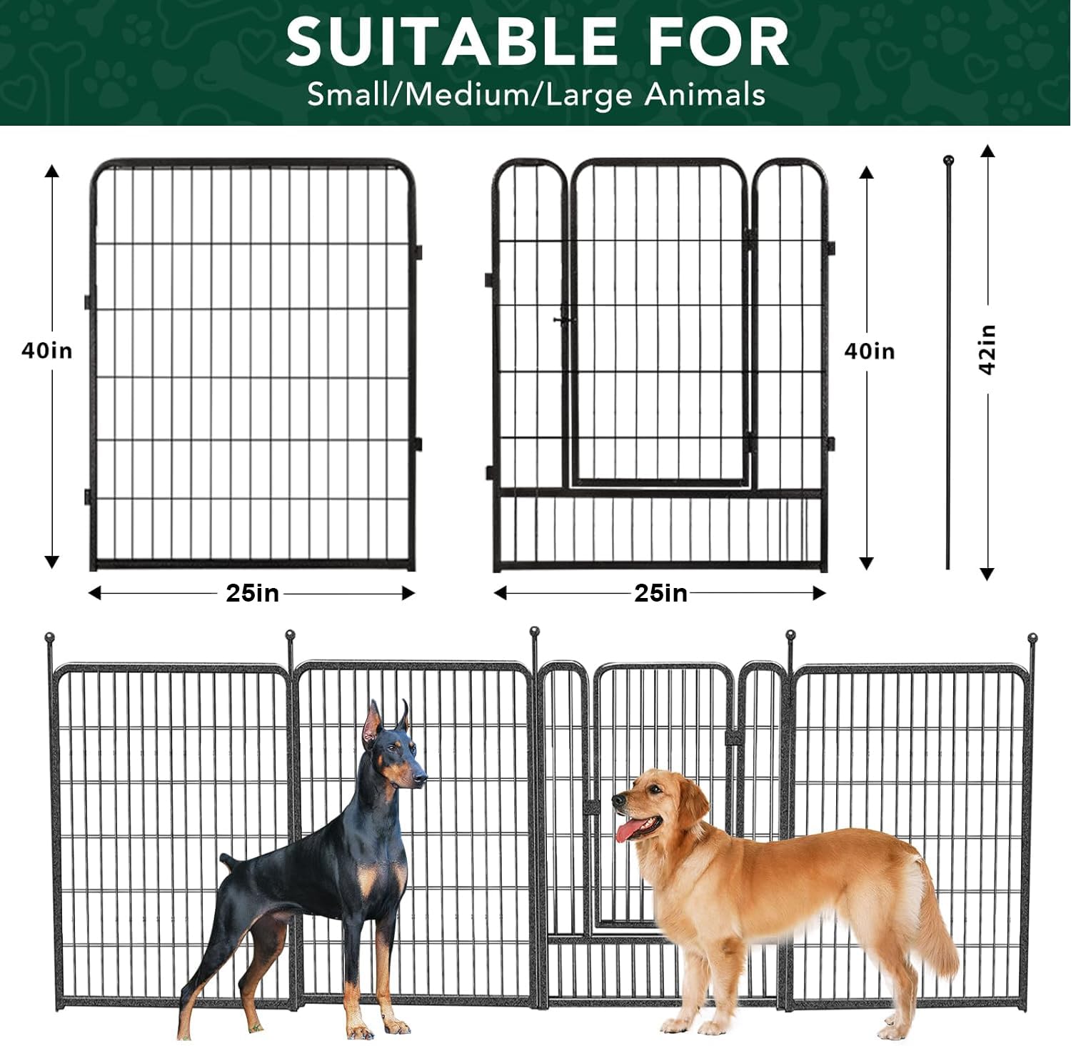 Viscoo dog playpen portable storage with straps and buckles for easy transport.