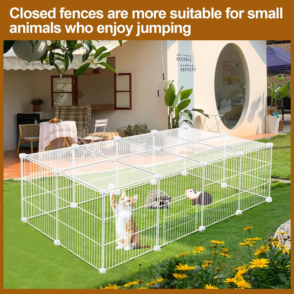 VISCOO indoor outdoor pet cage configured for guinea pigs rabbits or puppies