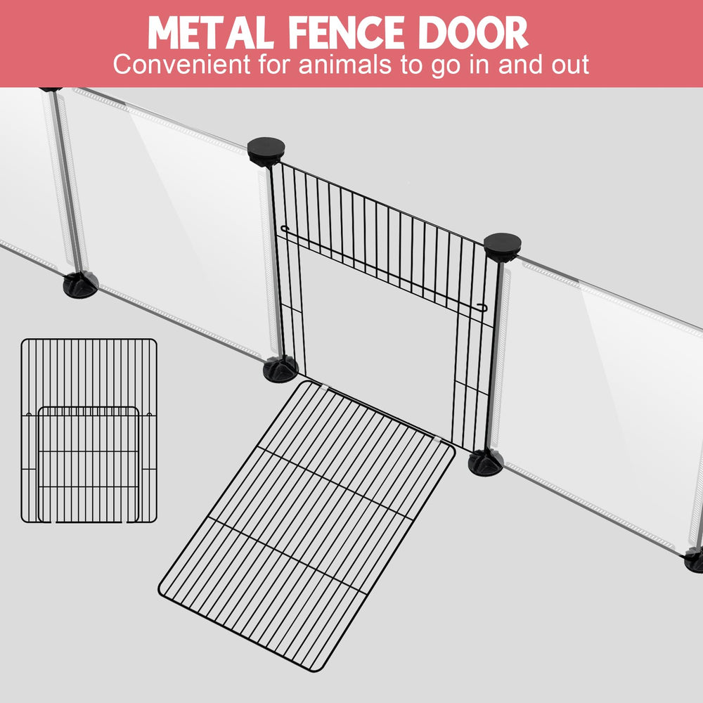 Viscoo metal fence door design enables easy pet entry and exit.
